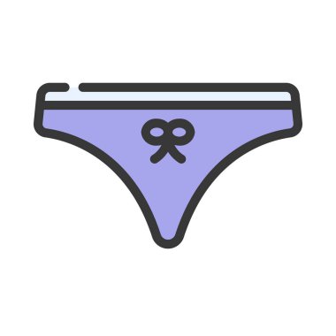 Kadın İç Çamaşırı Web ikonu vektör illüstrasyonu