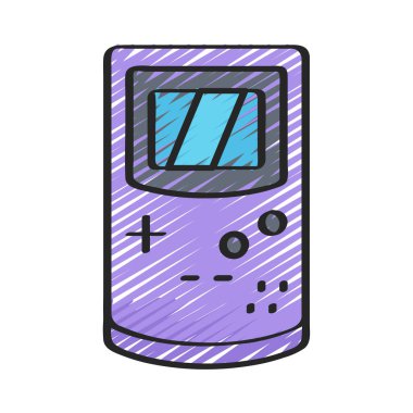 Gameboy simgesi, vektör illüstrasyonu basit tasarım