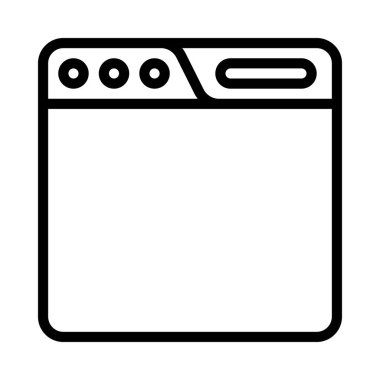 Web sitesi simgesi, vektör illüstrasyonu basit tasarım