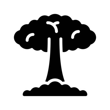 Nükleer Patlama Ağ ikonu vektör çizimi