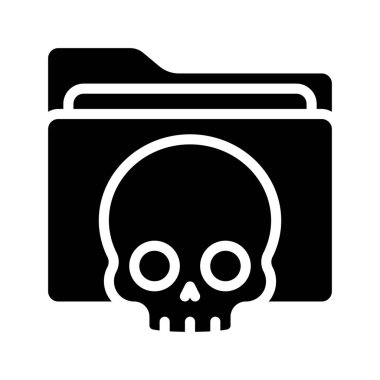 Dizin simgesi, vektör illüstrasyonlu kafatası