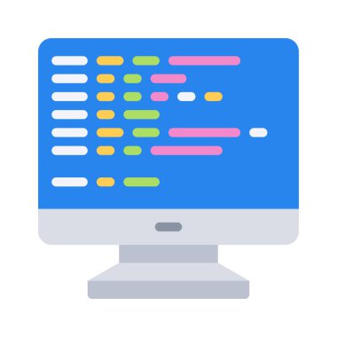 Web kodlama simgesi, vektör illüstrasyonu programlama     