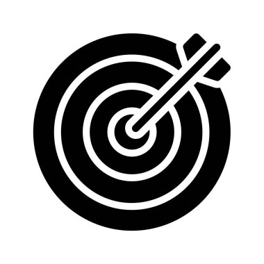 Hedef web simgesi düz tasarım, vektör illüstrasyonu                         