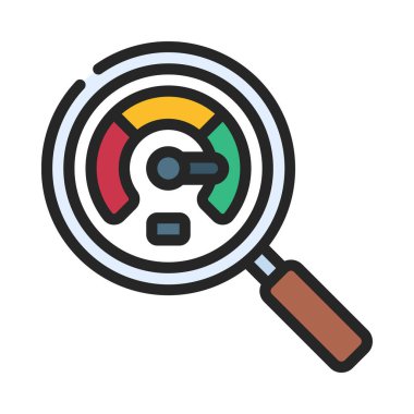 KPI Büyütme Cam vektör çizimi 