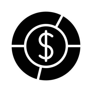 Para Veri simgesi, vektör illüstrasyonu    