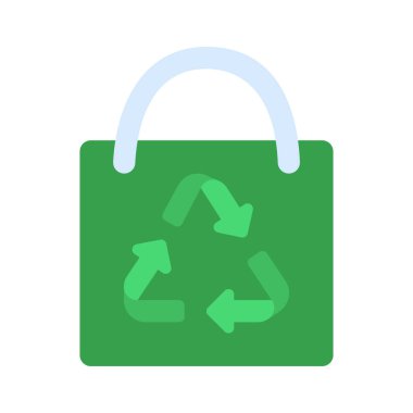 Geri dönüşümlü Çanta simgesi vektör çizimi 