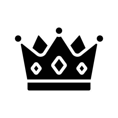 Beyaz arkaplanda kraliyet taç simgesi vektör illüstrasyonu 