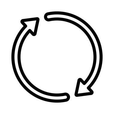 Döngü Okları simgesi beyaz arkaplanda izole edildi. vektör.