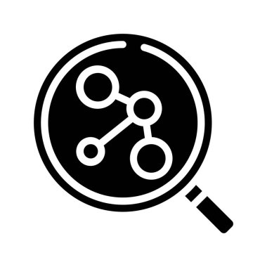 Moleküler Araştırma simgesi, vektör illüstrasyonu  