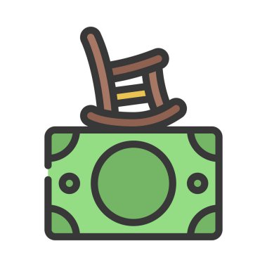 Emekli Para web simgesi vektör illüstrasyonuName