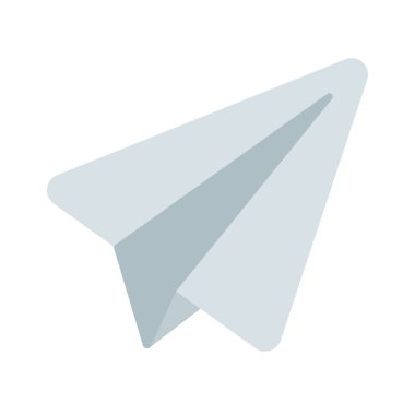 Kağıt Uçak simgesi, vektör illüstrasyonu gönder 