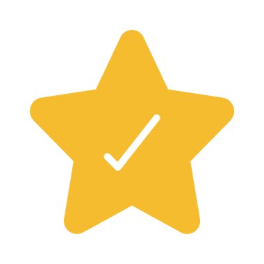 yıldız düz simgesi, vektör illüstrasyonu