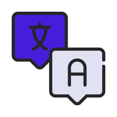 Çeviri web simgesi vektör illüstrasyonu