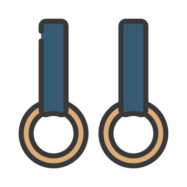 jimnastik yüzük kutsal kişilerin resmi, vektör çizim 