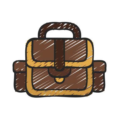 Satchel web simgesi vektör çizimi