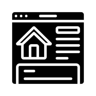 Web sitesi simgesi, vektör illüstrasyonu basit tasarım