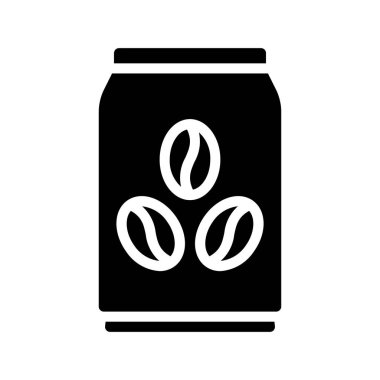 Kahve Torbası simgesi, vektör illüstrasyonu basit tasarım