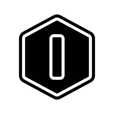 9 numaralı simge tasarımı vektör çizimi