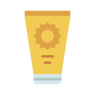 Güneş Kremi simgesinin vektör illüstrasyonu 