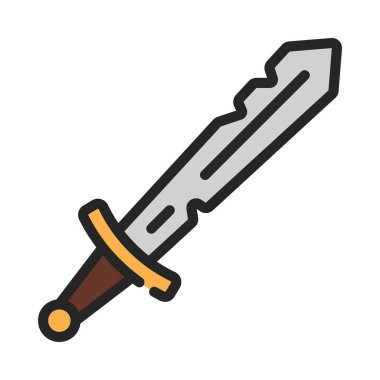 kılıç simgesi, vektör illüstrasyonu basit tasarım