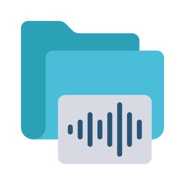 Ses Dalga Dizini simgesi, vektör illüstrasyonu  