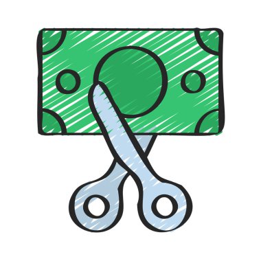 Kesme Maliyeti web simgesi vektör illüstrasyonuName