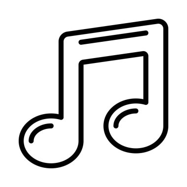 müzik notası ikon vektör illüstrasyonu 