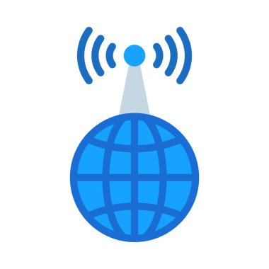 İnternet Radyo Sinyal simgesi, vektör illüstrasyonu 