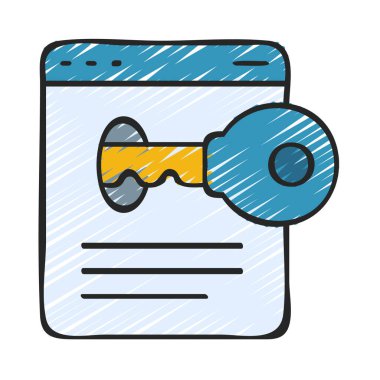 Web Sitesi Anahtarı, vektör illüstrasyonu basit tasarım