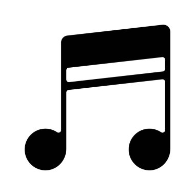 Quaver müzik notası vektör illüstrasyonuName