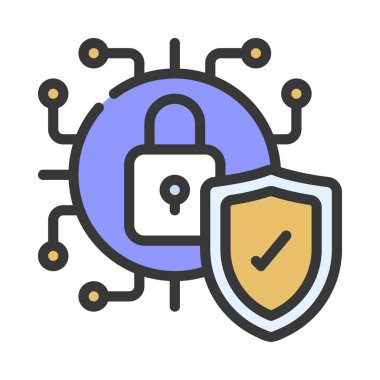 Teknik Sigorta simgesi, vektör illüstrasyonu basit tasarım