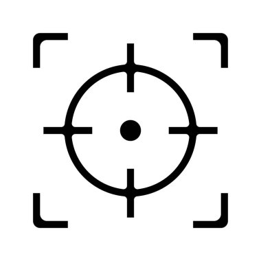 Crosshairs simgesi, vektör illüstrasyonu basit tasarım