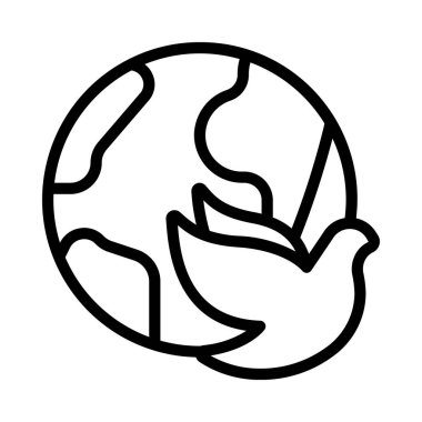 Dove Bird Earth web simgesi vektör çizimi