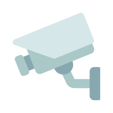 Güvenlik kamerası ikonu. ana hatlı cctv kamera vektör simgesi 