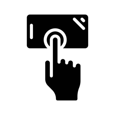 Telefon web sitesi ikon vektör illüstrasyonuna basın