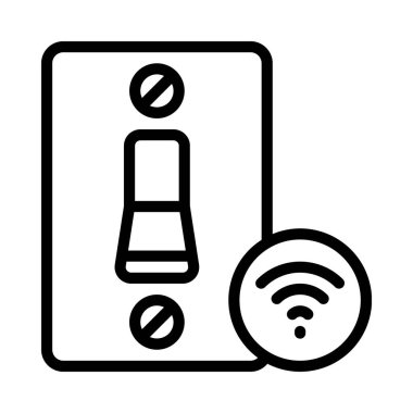 Işık Anahtarı ağ simgesi vektör çizimi