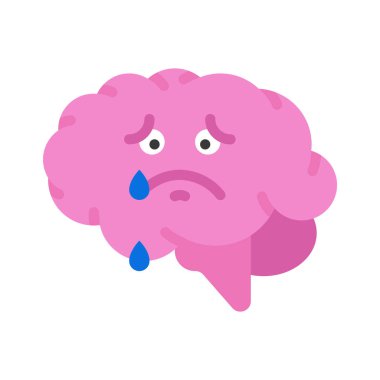 Üzgün Beyin Ağı ikon vektör çizimi