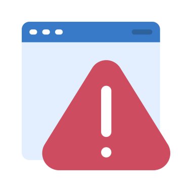 Web Sitesi Hata Simgesi, Vektör İllüstrasyonu 