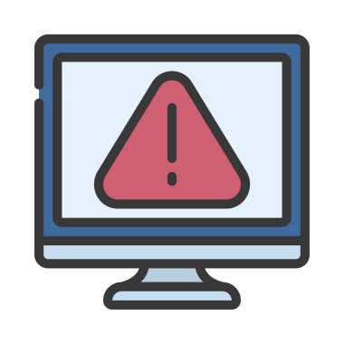 Bilgisayar Hatası simgesi, vektör illüstrasyonu 