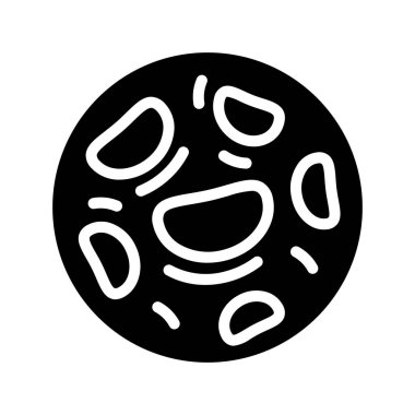 Krater Gezegeni Web simgesi vektör çizimi