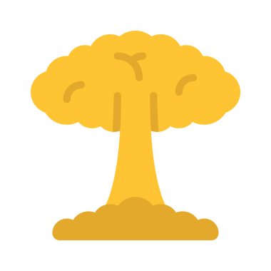 Nükleer Patlama Ağ ikonu vektör çizimi