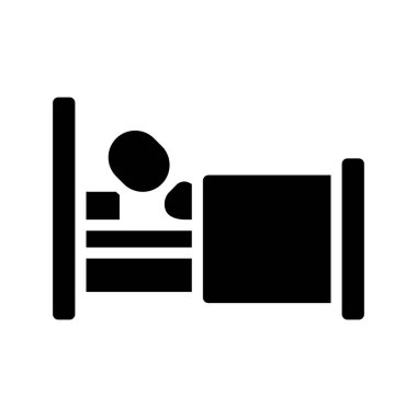 Uyuyan Kişi simgesi düz tasarım, vektör illüstrasyonu