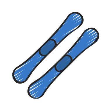 Kar Kayağı web simgesi vektör çizimi