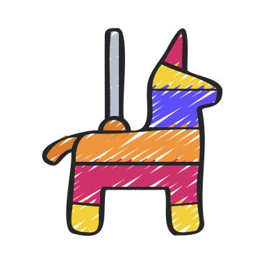 Pinyata Simgesi Basit Vektör İllüstrasyonu 