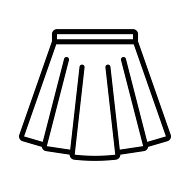 etek yassı ikon vektör çizimi