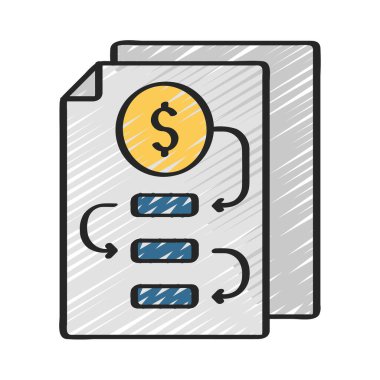 finans ve para konsept simgesi, vektör illüstrasyonu basit tasarım