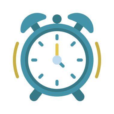 Alarm saati simgesi, vektör illüstrasyonu 