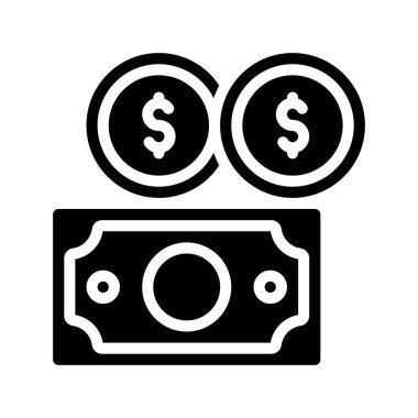 Doları banknot simgesi, anahat stili