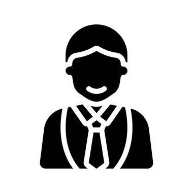 İş adamı web simgesi vektör illüstrasyonu