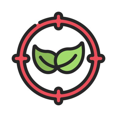 organik vektör düz renk simgesi